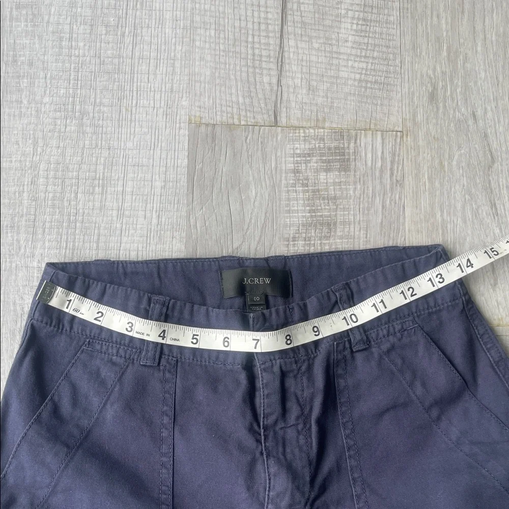 J. Crew Women’s Deep Blue Chino Cargo Pants, 00 size. - Picture 13 of 16